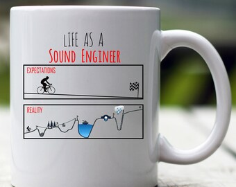 Personalized Life As A Sound Engineer Mug, Custom Mug, Sound Engineer Gift, Best Sound Engineer Gift, Sound Engineer Cup, Sound Engineer Gag
