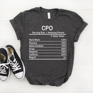 Personalized Cpo Nutrition Facts Shirt, Cpo Shirt, Cpo Gift, Cpo T shirt, Cpo Tshirt, Cpo Tee, Cpo T-shirt, Chief product officer shirt