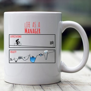 Personalized Life As A Manager Mug, Custom Mug, Manager Gift, Best Manager Gift, Manager Cup, Manager Gag, Expectations and Reality Mug