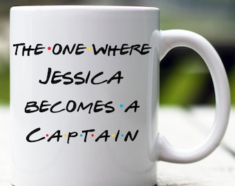 Personalized Captain Graduation Mug, Captain Promotion Gift, Graduation Gift for Captain, Captain Mug, Custom Captain Mug, Appreciation Gift