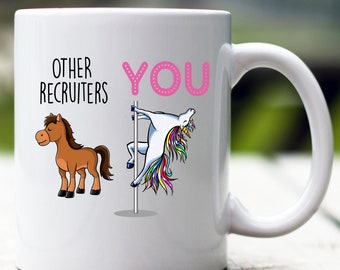 Recruiter Gift, Recruiter Mug, Recruiter Funny Unicorn Mug, Recruiter Cup, Recruiter Coffee Mug, Best Recruiter Mug, Recruiter Gag