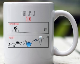 Vida personalizada como taza Cco, taza personalizada, regalo Cco, mejor regalo Cco, copa Cco, mordaza Cco, realidad de expectativas, regalo de director comercial