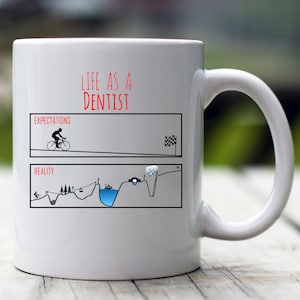 Personalized Life As A Dentist Mug, Custom Mug, Dentist Gift, Best Dentist Gift, Dentist Cup, Dentist Gag, Expectations and Reality Mug