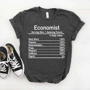 Personalized Economist Nutrition Facts Shirt, Economist Shirt, Economist Gift, Economist T shirt, Economist Unisex Tee, Personalised Shirt