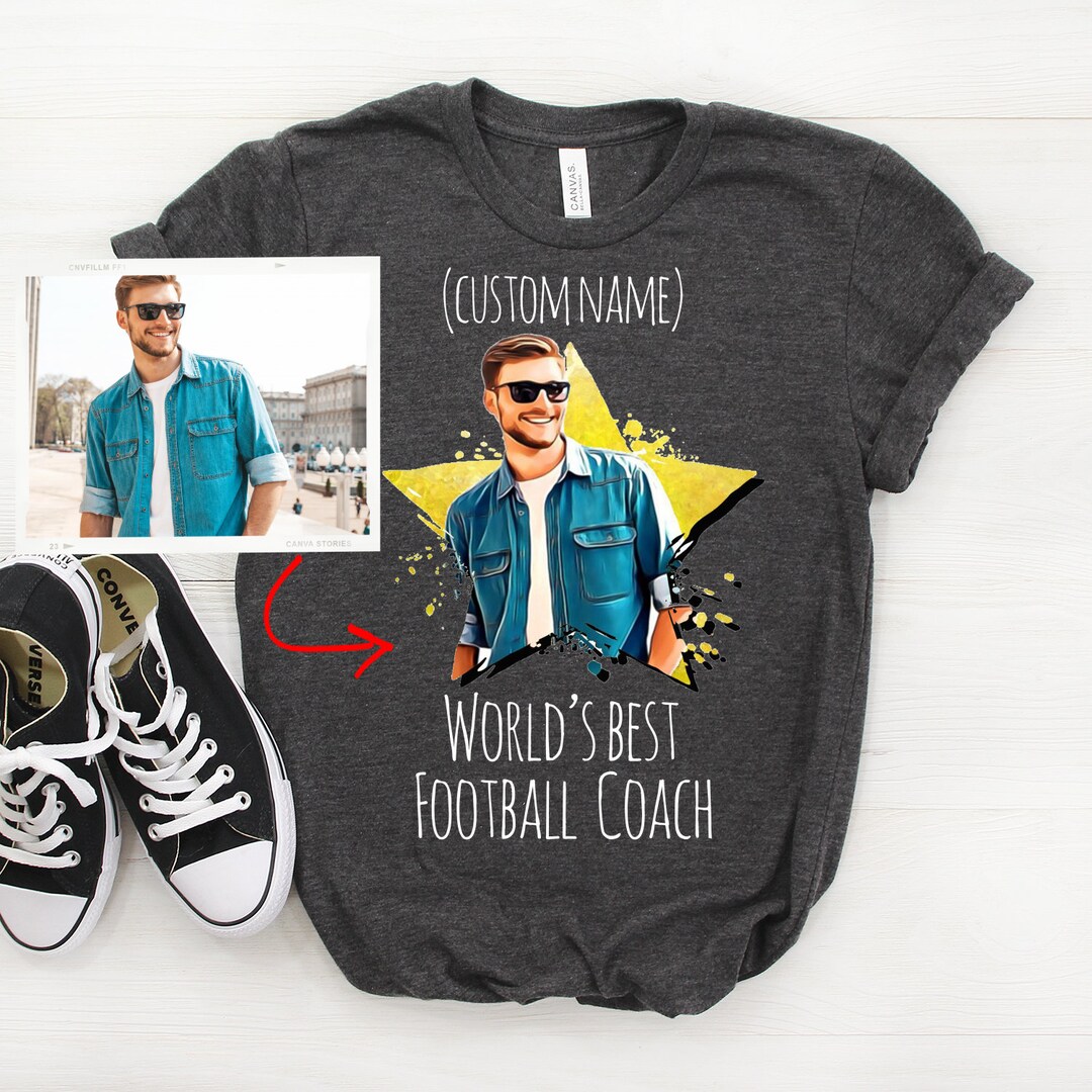 Personalized Football Coach Shirt Custom Photo Shirt Etsy