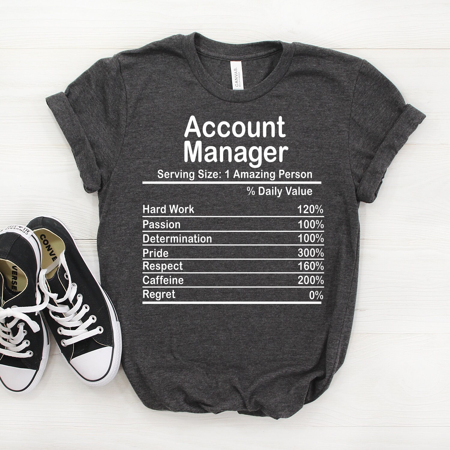 Personalized Account Manager Nutrition Facts Shirt Account - Etsy