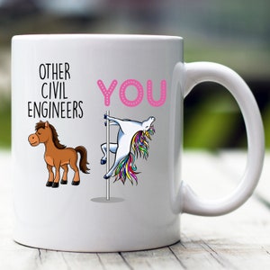 Civil Engineer Gift, Civil Engineer Mug, Civil Engineer Funny Unicorn Mug, Civil Engineer Cup, Civil Engineer Coffee Mug