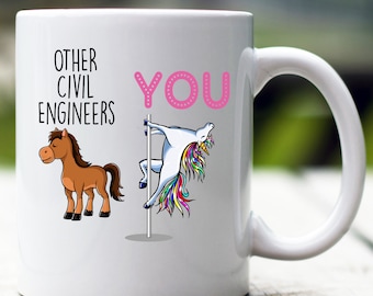 Civil Engineer Gift, Civil Engineer Mug, Civil Engineer Funny Unicorn Mug, Civil Engineer Cup, Civil Engineer Coffee Mug