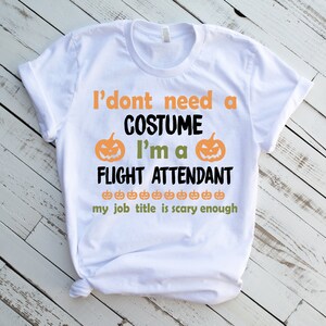 Halloween Flight Attendant Shirt, Flight Attendant T-shirt for Halloween, Flight Attendant Halloween Tee, Flight Attendant Gift, Pumpkin Tee