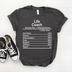 Personalized Life Coach Nutrition Facts Shirt, Life Coach Shirt, Life Coach Gift, Life Coach T shirt, Life Coach Nutrition Facts T-shirt