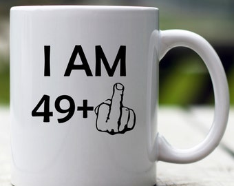 Funny 50th Birthday Gift, 50th Birthday Mug, Personalized Birthday Mug, 50 Birthday Mug, Gift For 50th Birthday, Middle Finger Birthday Mug