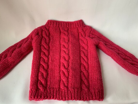 Small Hand Knit Toddler Sweater - image 2