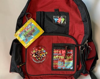 Vintage 2000 Power Puff Girls Red Backpack