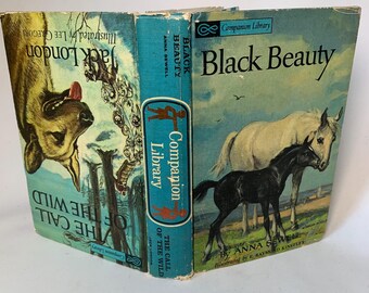Vintage 1963 Companion Library Black Beauty And The Call Of The Wild Book
