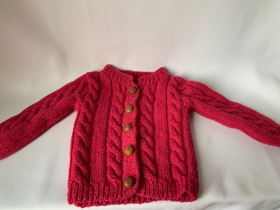 Small Hand Knit Toddler Sweater - image 1