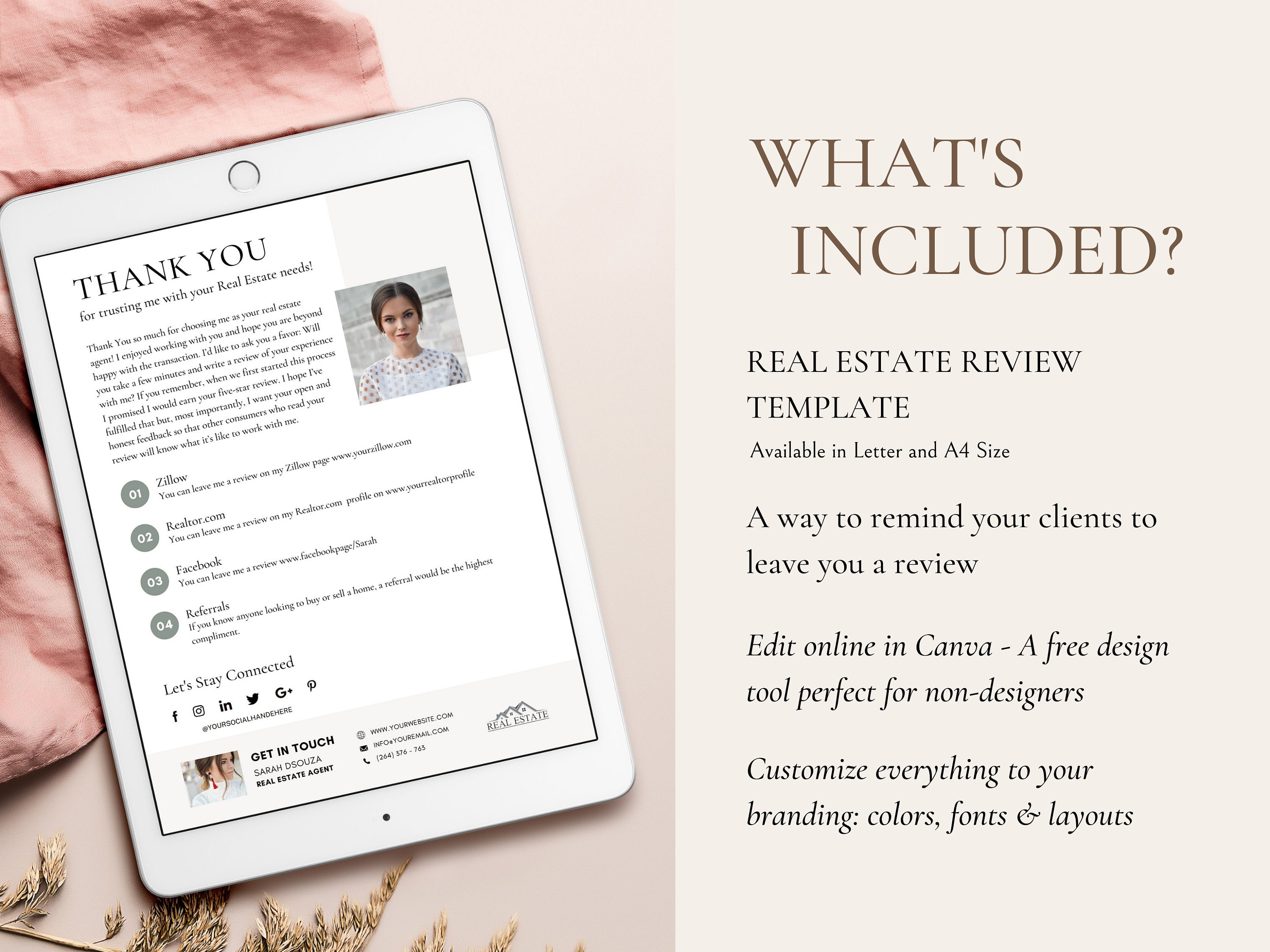 Real Estate Review Request Closing Letter Real Estate - Etsy