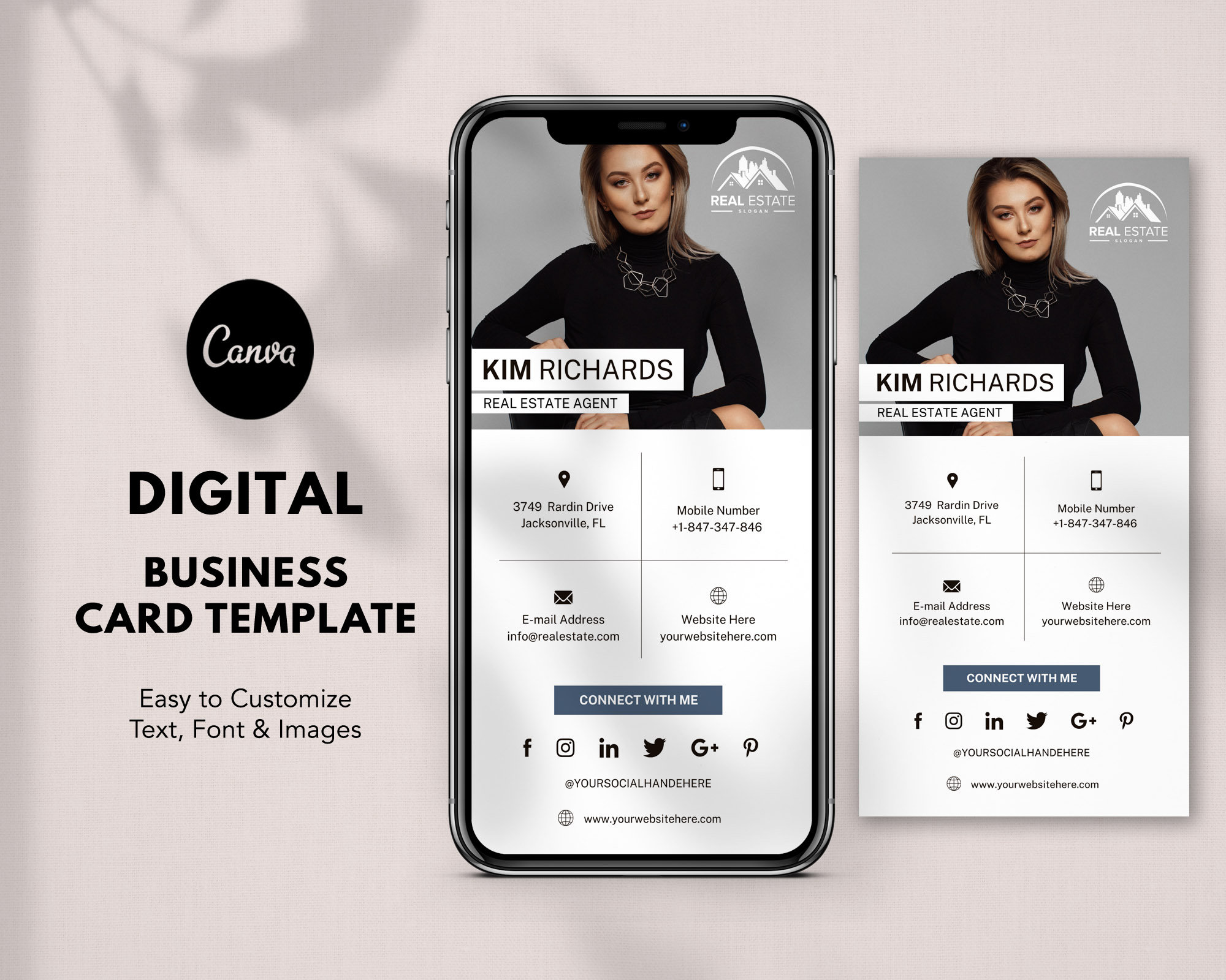 Digital Business Card Template Canva Real Estate Business Card digital-business-card-template-canva-real-estate-business-card