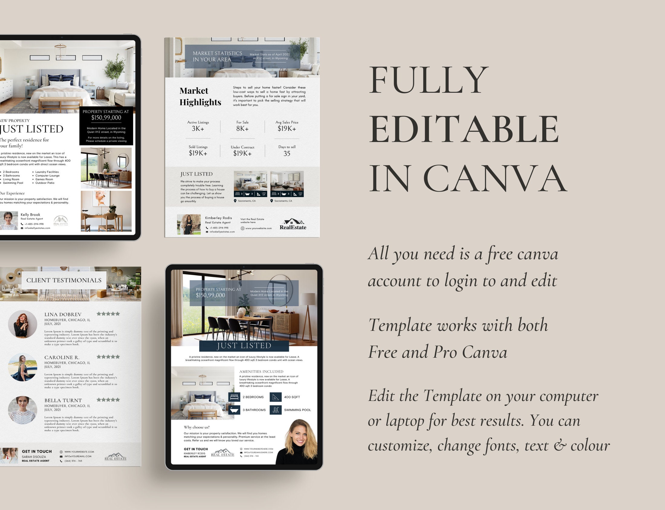 16 Flyer Templates | Real Estate Marketing Bundle | Editable Listing ...