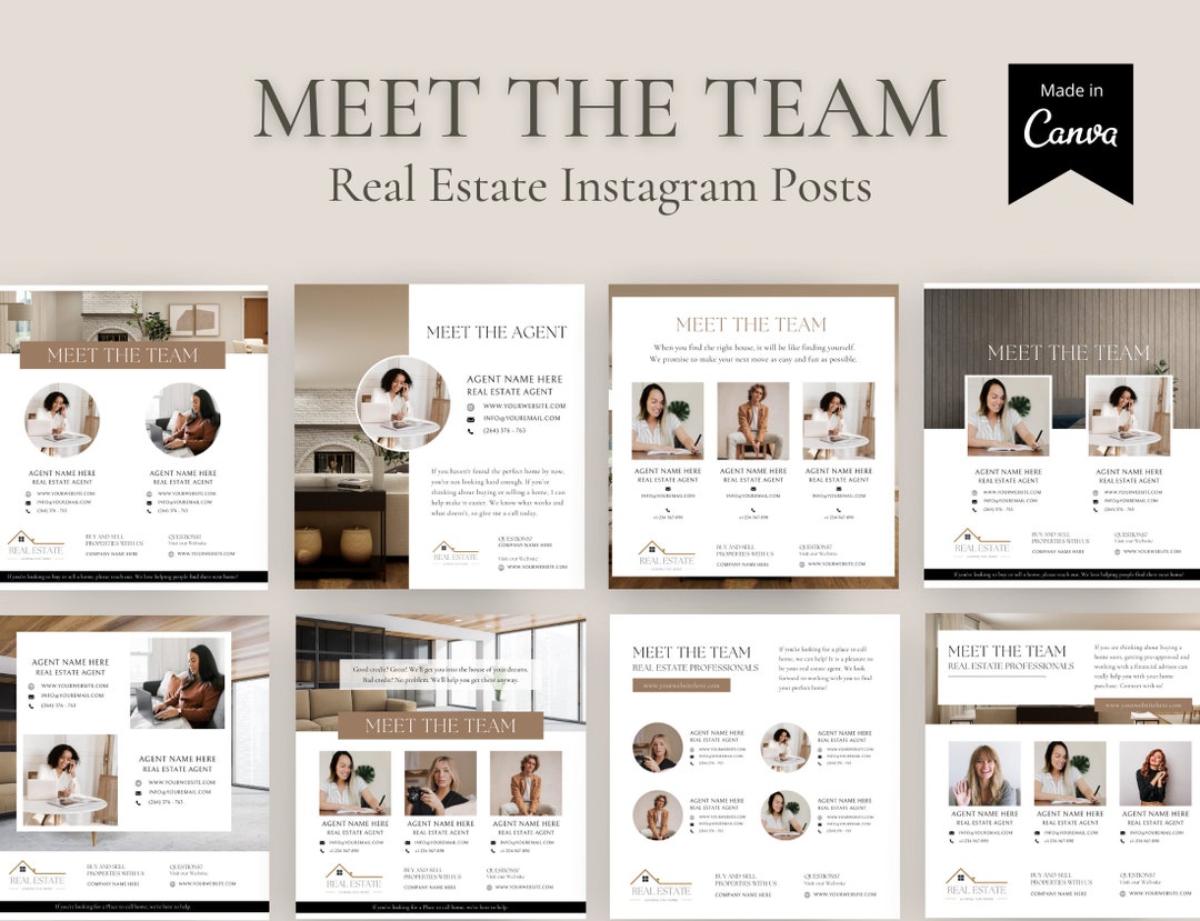 Meet the Team, Real Estate Agent Instagram Posts, Realtor Social Media