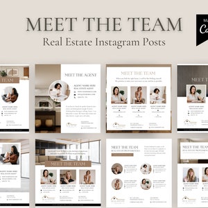 Lerne das Team kennen, Makler Instagram Posts, Makler Social Media, Instagram Instagram, Canva Template
