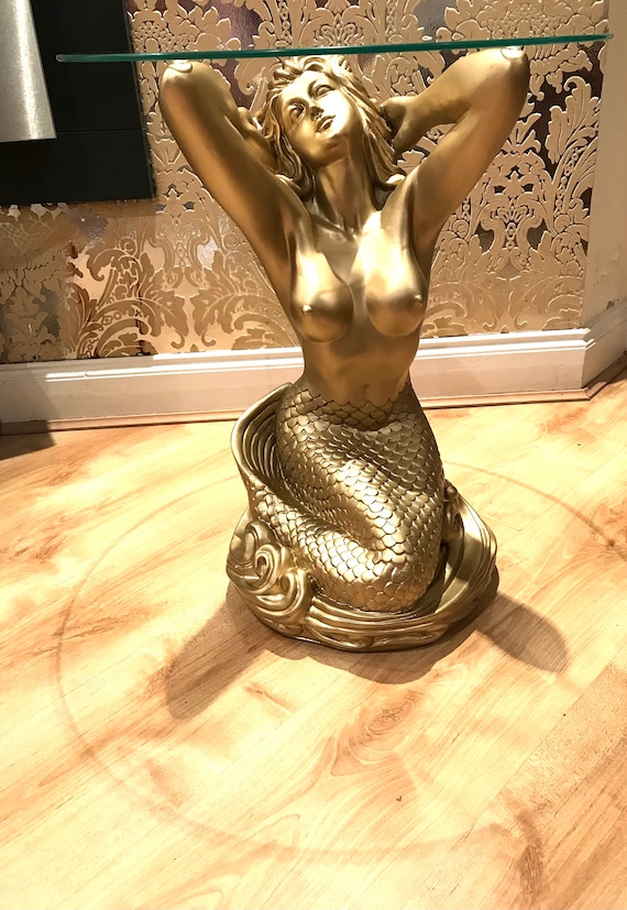 Side Coffee Table Mermaid Bright Gold Etsy UK