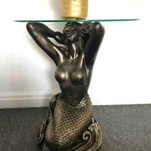 Side coffee table mermaid antique  gold