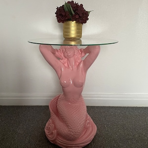 Mesa de centro auxiliar rosa sirena