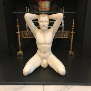 Side coffee  table naked man
