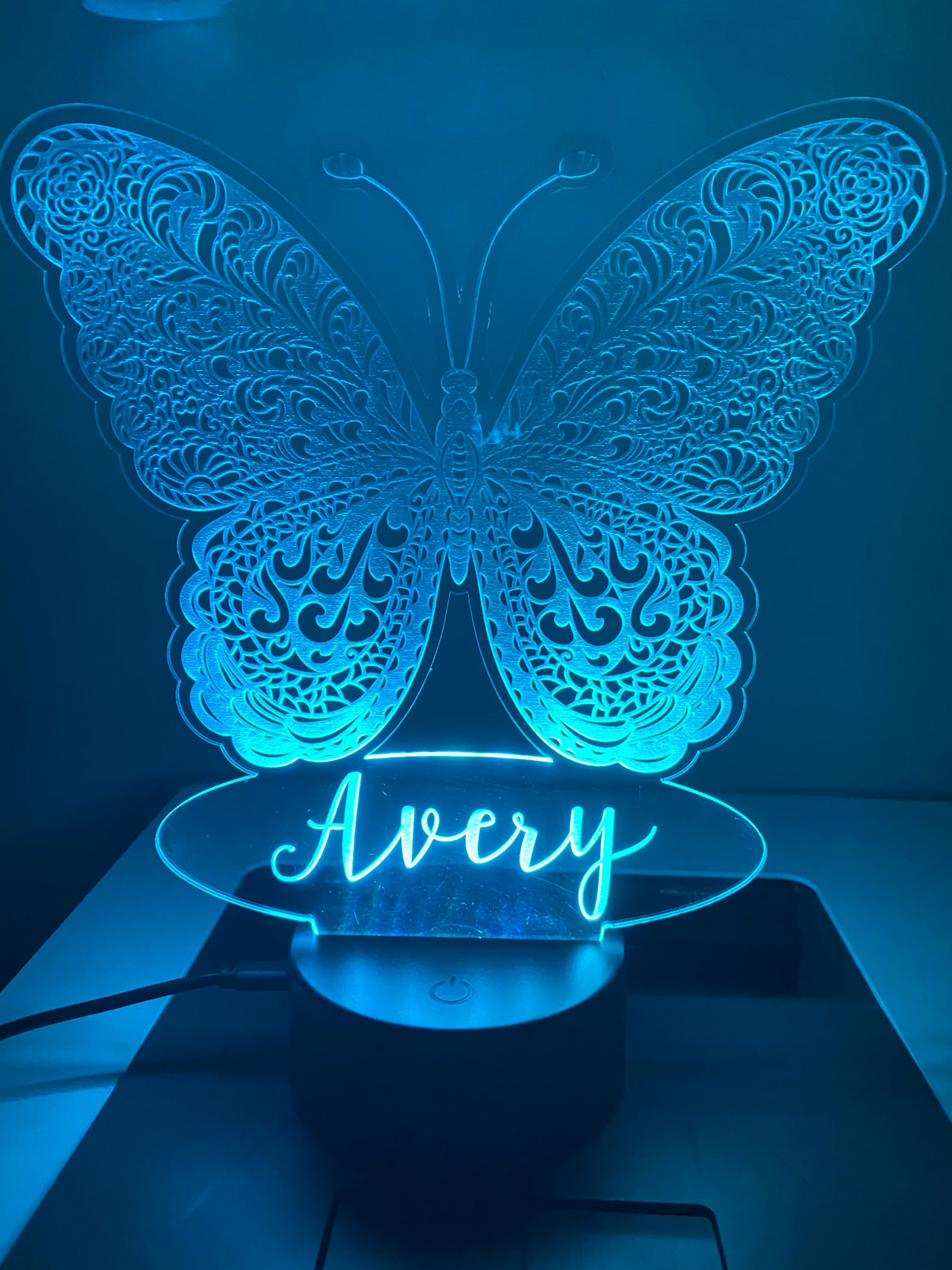 LED Engraved Acrylic Lamp/night Light Etsy