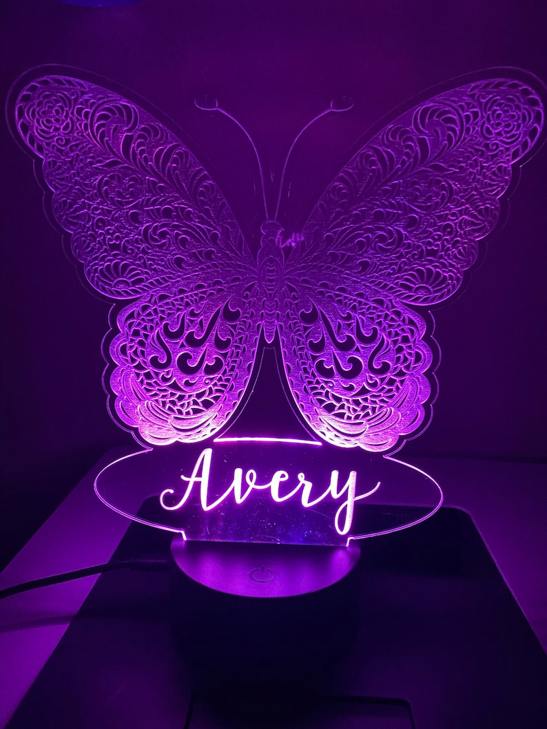 LED Engraved Acrylic Lamp/night Light Etsy