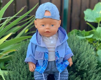 Marine Style Doll Outfit, 17 inch BabyBorn Doll Clothes