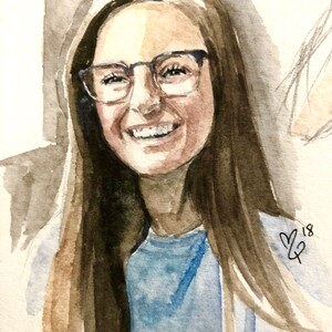 Custom Portraits Watercolor image 2