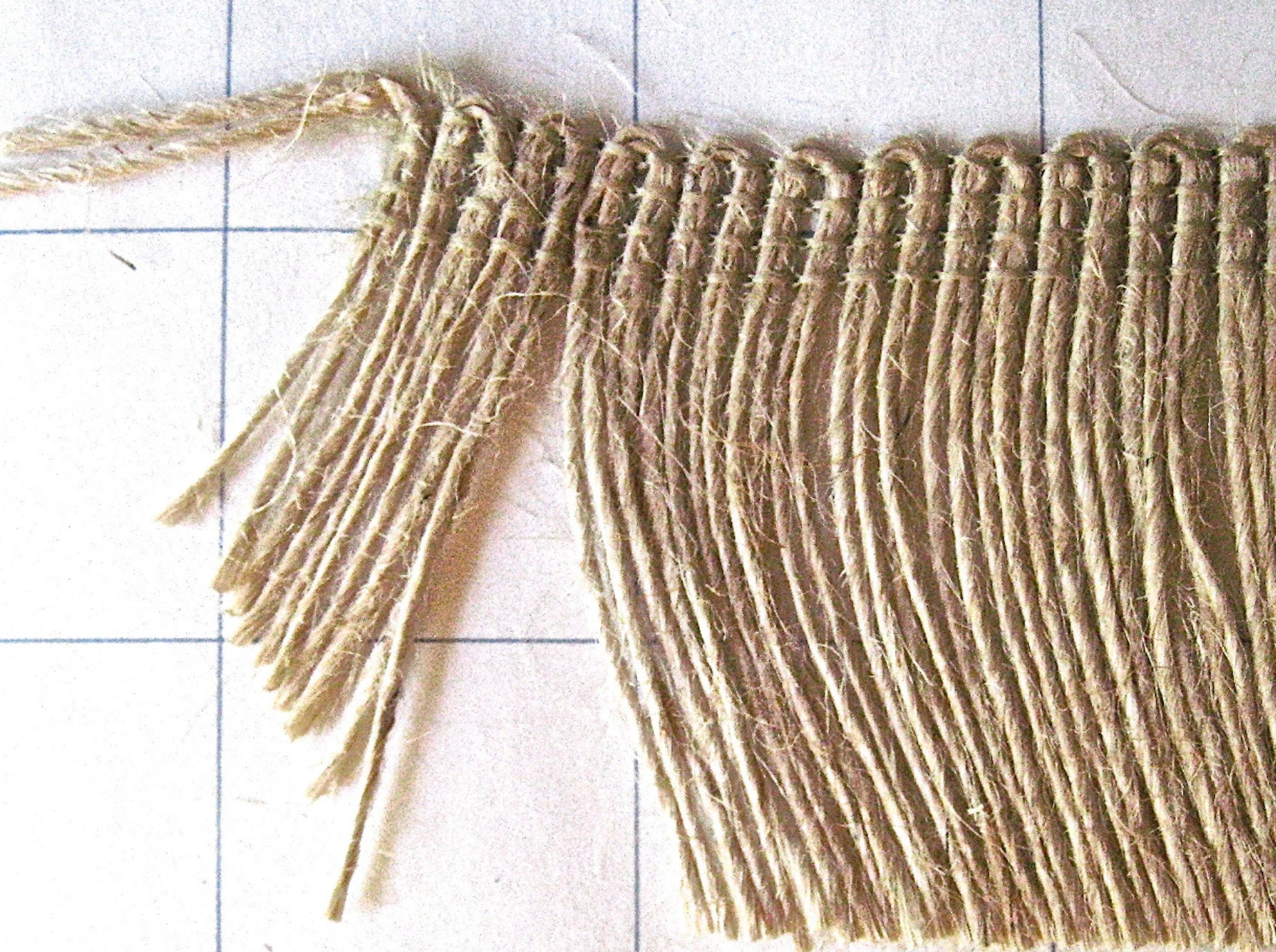 Trim Fringe With Natural Jute String 2 Wide, Sold by the Yard Etsy