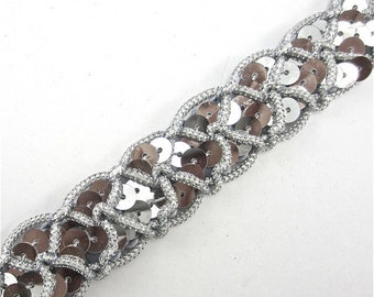 Trim with Silver Tinsel Thread 1" Wide