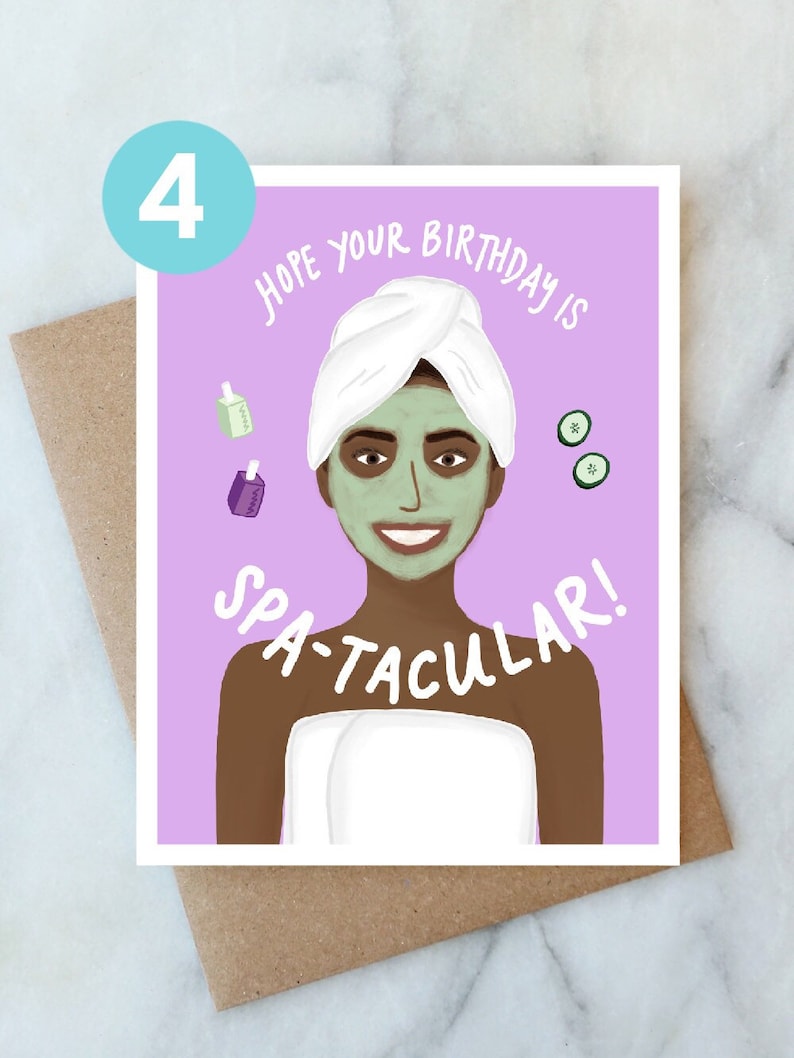 Spa Birthday Card Spa Day Birthday Card Spa-tacular Birthday Greeting Card Day at the Spa Card Customizable Card Personalized Birthday Card