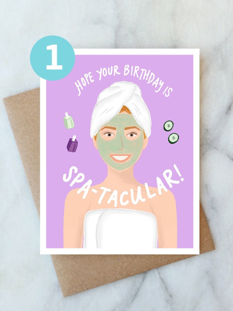 Spa Birthday Card Spa Day Birthday Card Spa-tacular Birthday Greeting Card Day at the Spa Card Customizable Card Personalized Birthday Card