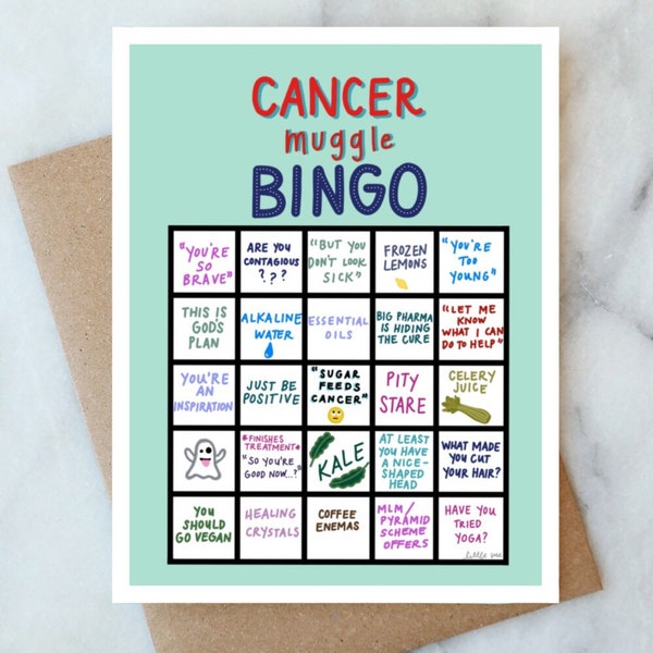 Cancer Muggle Bingo Card Funny Cancer Card Cancer Support Card Cancer Bingo Card Cancer Diagnosis Card Cancer Get Well Card Cancer Card