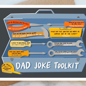 Dad Joke Card Dad Joke Toolkit Card Fathers Day Card Dad Birthday Card Birthday for Dad Father Card Happy Fathers Day Card Toolbox Birthday