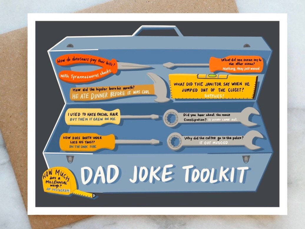 Dad Joke Card Dad Joke Toolkit Card Fathers Day Card Dad Etsy UK