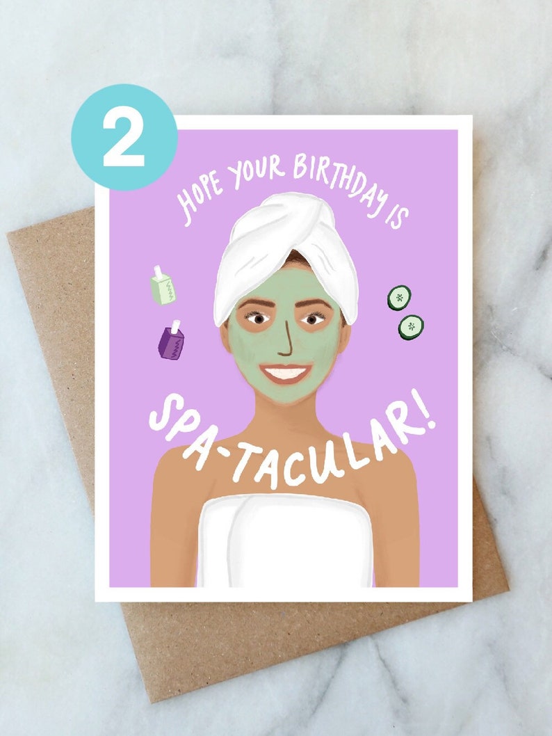 Spa Birthday Card Spa Day Birthday Card Spa-tacular Birthday Greeting Card Day at the Spa Card Customizable Card Personalized Birthday Card
