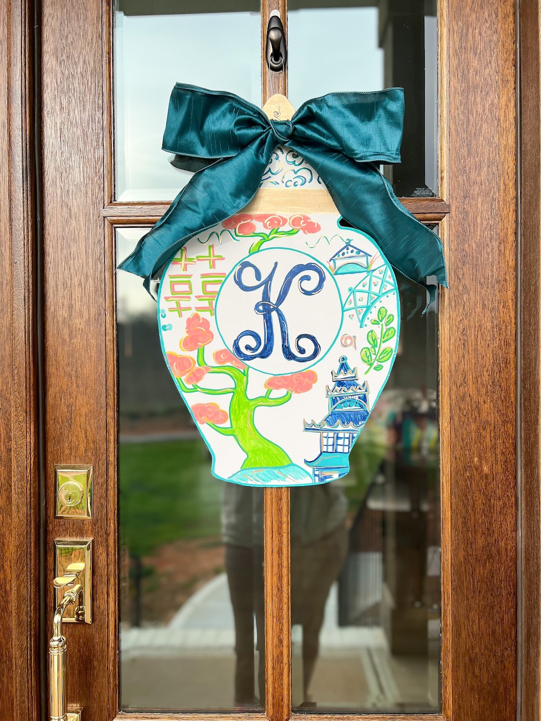 Ginger Jar Door Hanger Etsy