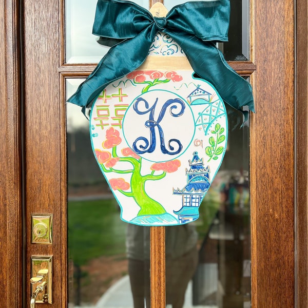 Ginger Jar Door Hanger Etsy