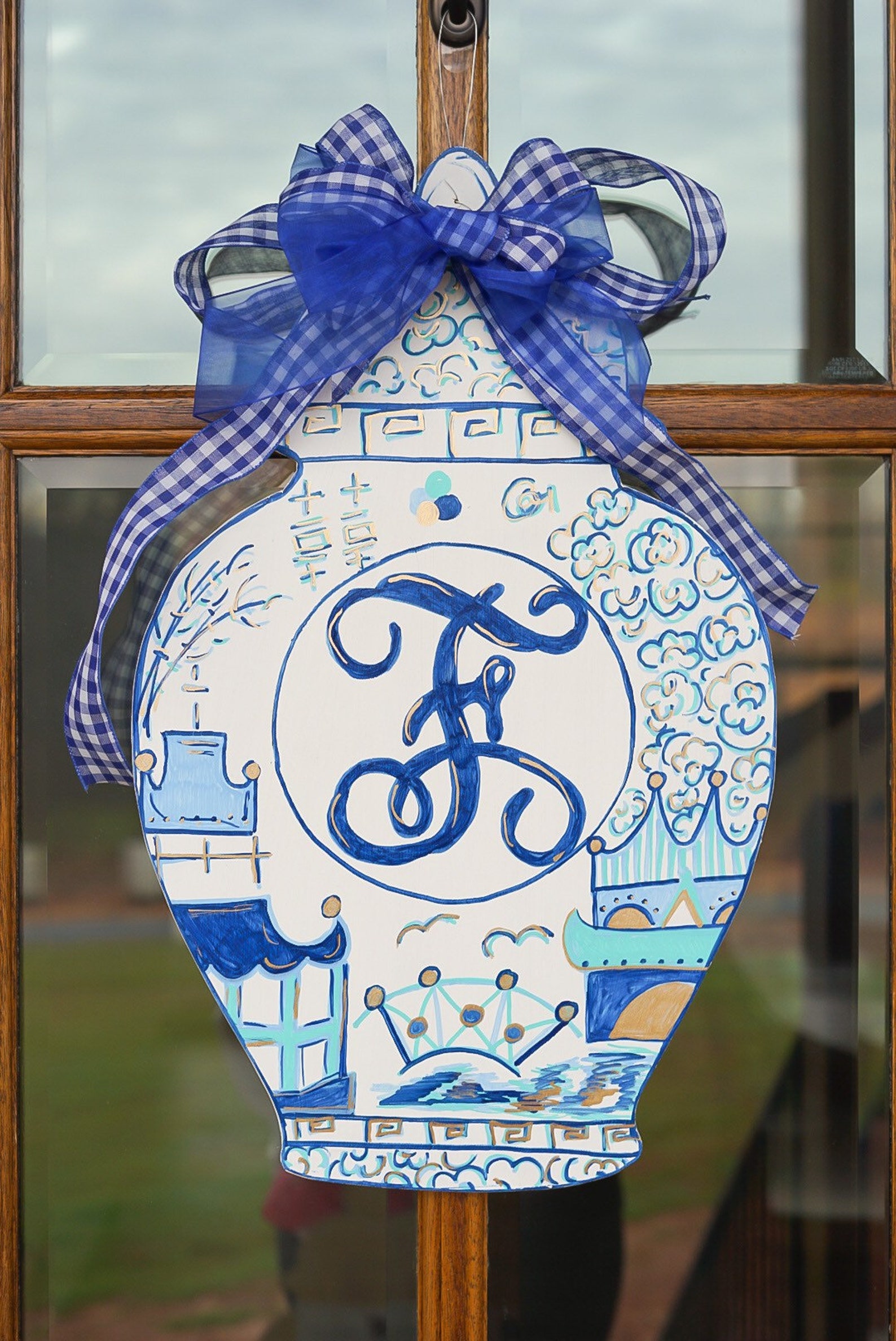 Ginger Jar Door Hanger Etsy