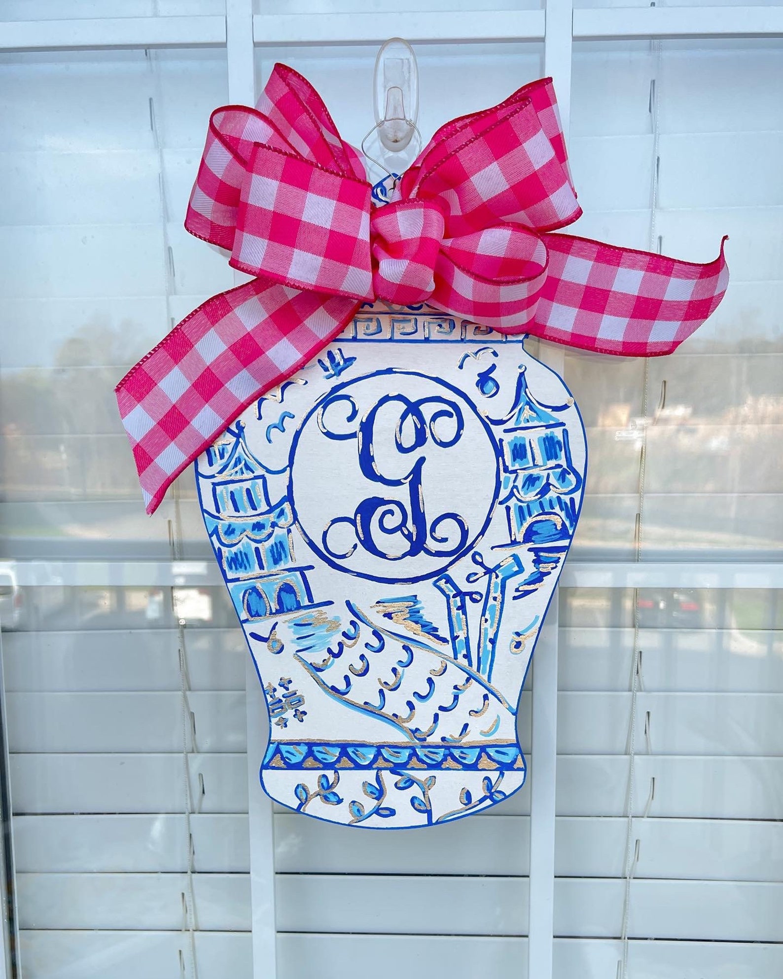 Ginger Jar Door Hanger Etsy