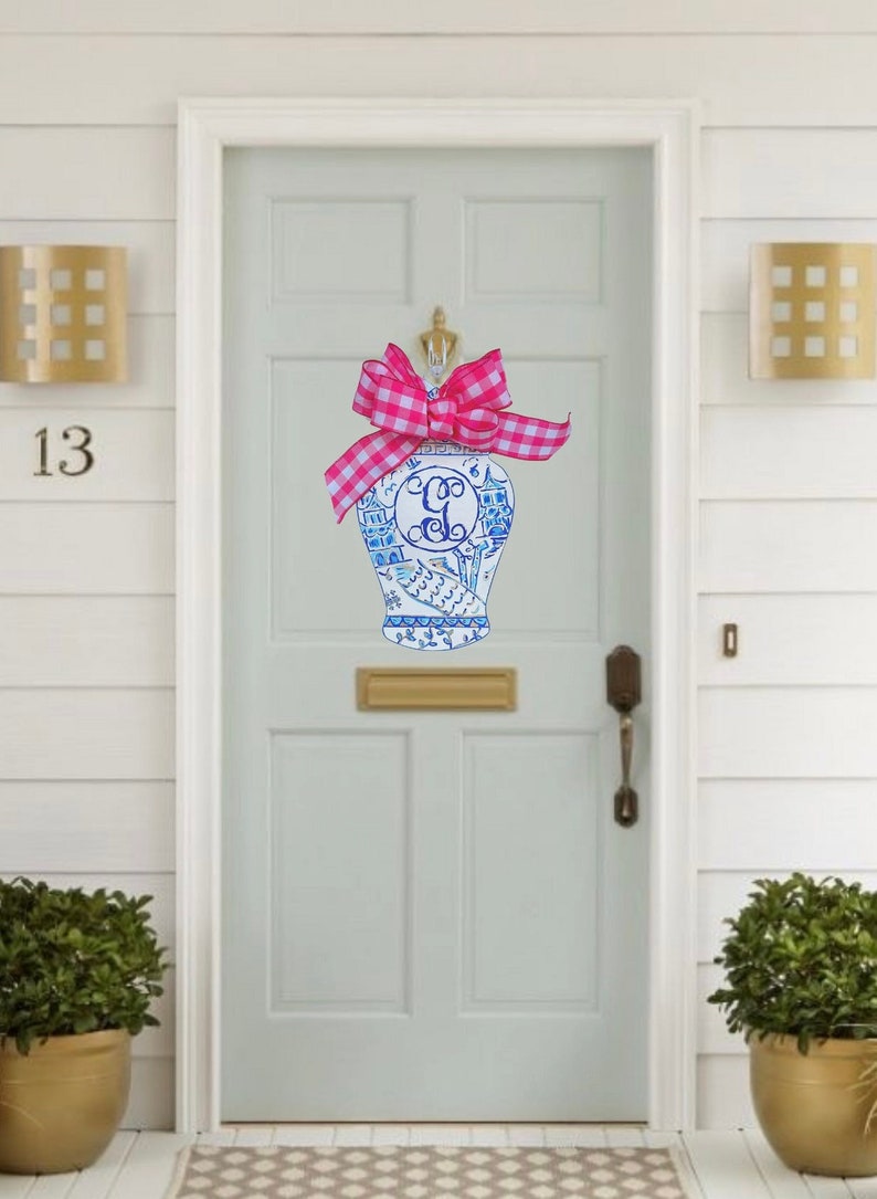 Ginger Jar Door Hanger Etsy