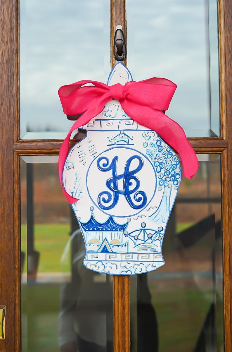 Ginger Jar Door Hanger Etsy