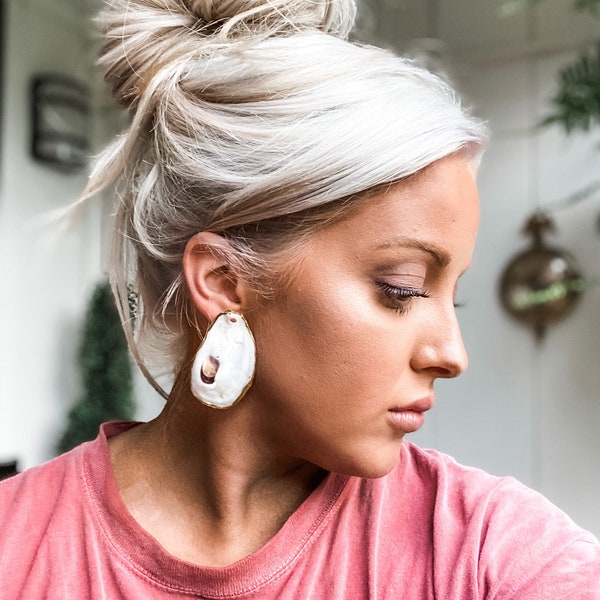 Oyster Stud Earrings