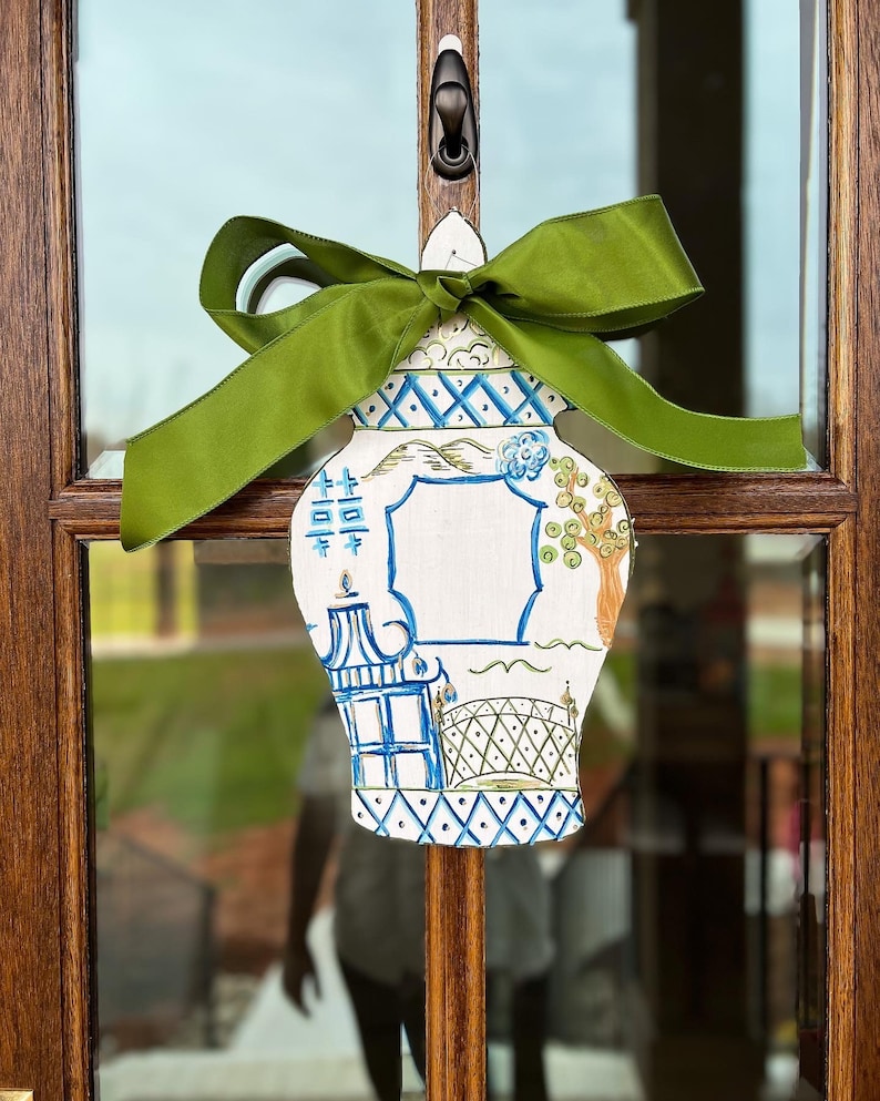 Ginger Jar Door Hanger Etsy