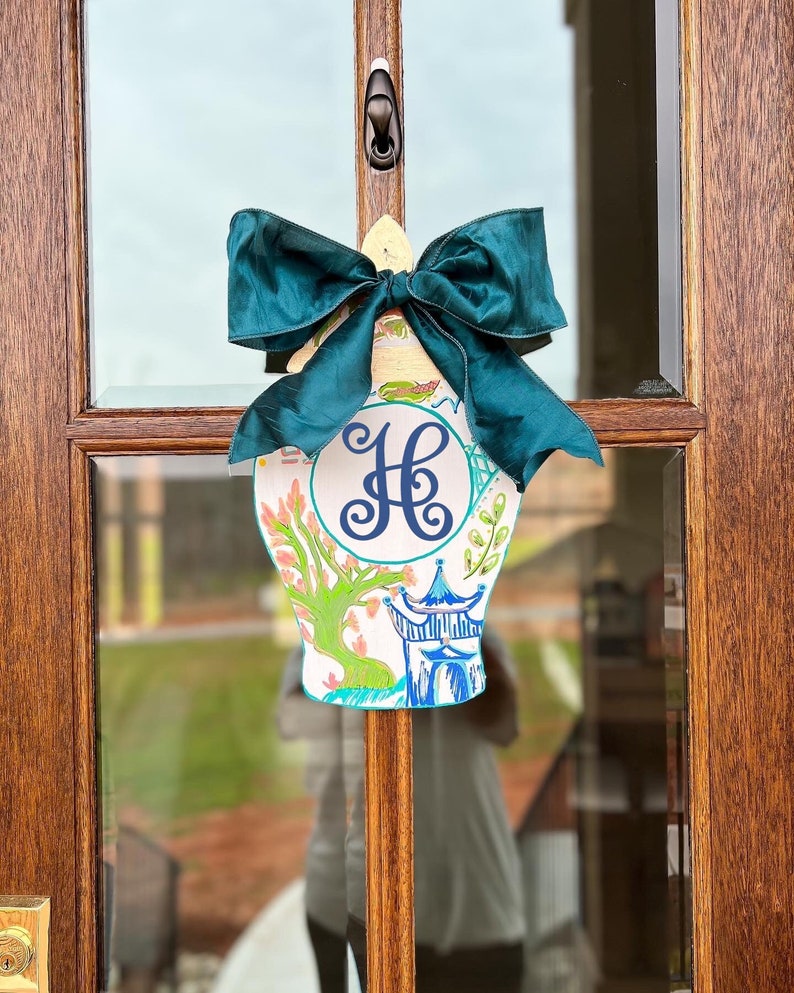 Ginger Jar Door Hanger Etsy