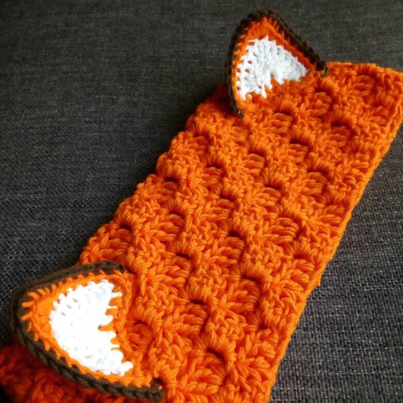 Crochet pattern Fox Ears cozy headband adult size | Etsy